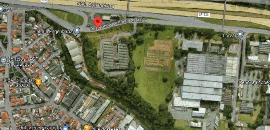 Area Industrial de 20.000 m² Km 10 da Rodovia Anhanguera- ao lado da Fabrica de Cosméticos L’oreal Paris- Vila Jaguara- São Paulo.